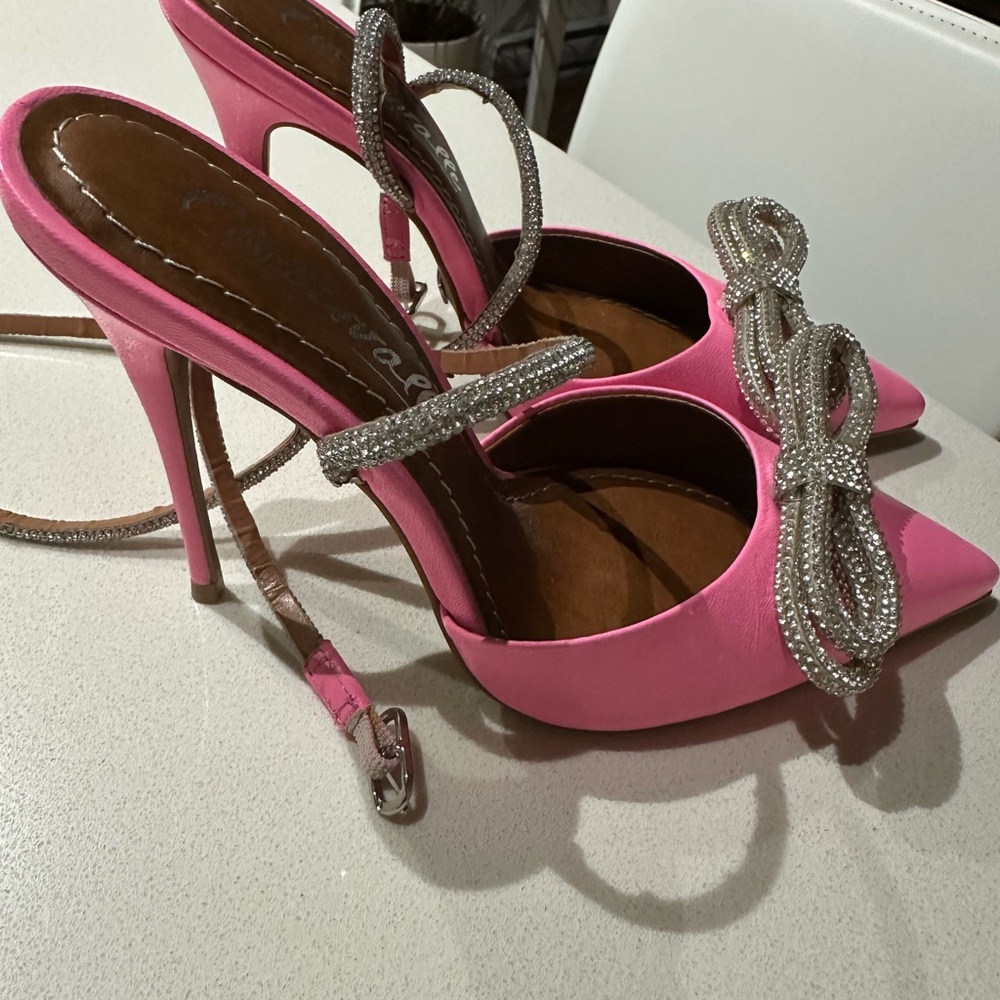 L'INTERVALLE Pink and Silver Heels with Stiletto